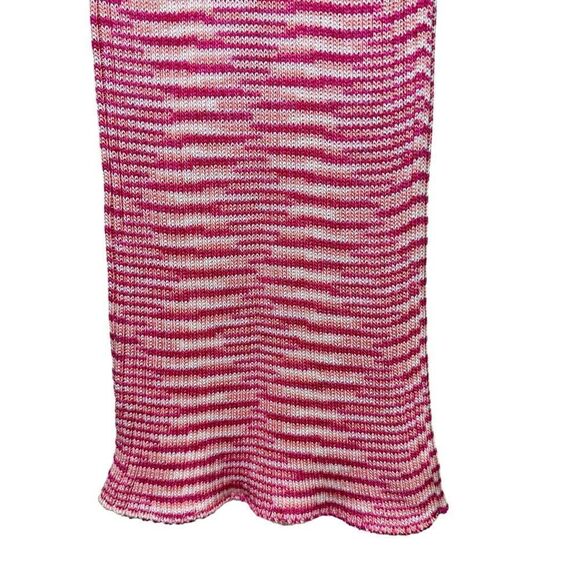 NEW Missoni Striped High Waisted Ribbed Knit Midi Skirt Pink White Size 2 - Picture 9 of 15